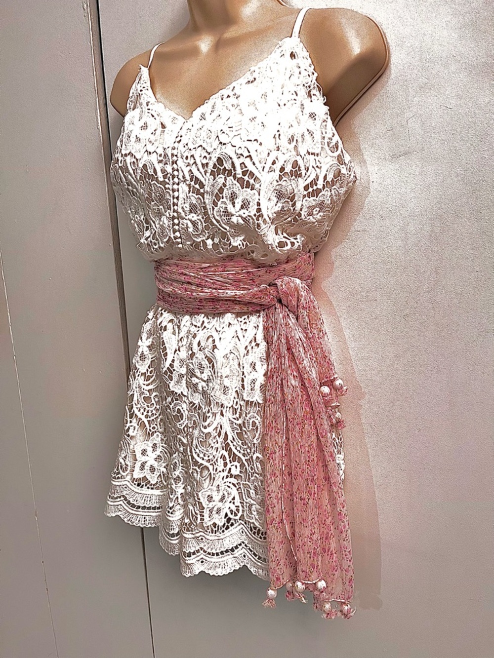 MOD on Trend white lace romper
